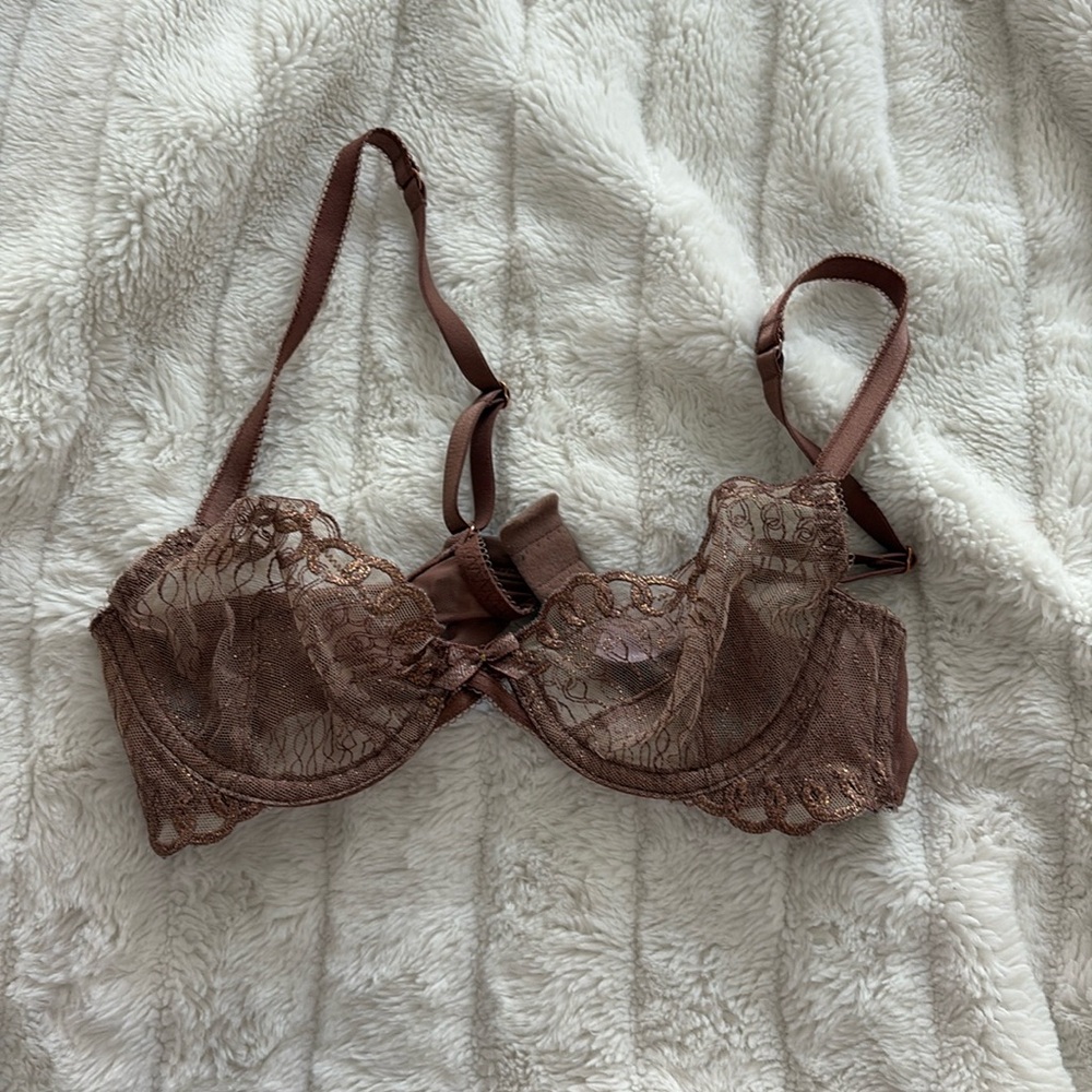 Savage x fenty copper foil cocoa bralet 32a